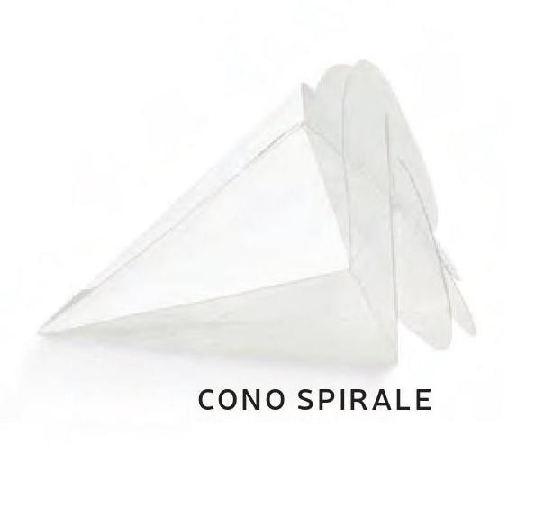 Scatola pvc forma cono con chiusura fiore. Diam. 8