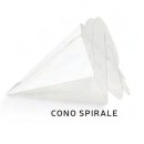 Scatola pvc forma cono con chiusura fiore. Diam. 8