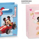 Shopper cartoncino con decoro MIckey Mouse e Minnie. CM 10x5 H 14.5