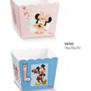 Vassoio porta confetti quadrato cartoncino con decoro Mickey Mouse/Minnie DISNEY. CM 7x7 H 7