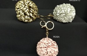 Portachiavi puff pelle Diam. 8