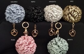 Portachiavi puff pelle Diam. 10