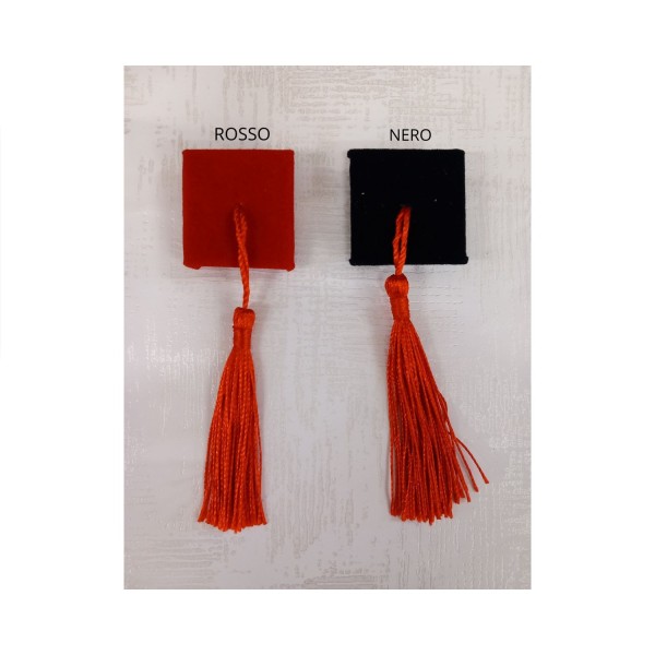 Tocco laurea vellutino.MIS.3X3CM  (compreso nappa 11CM)