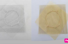 Rete con tirante oro o argento. CM 24x24 SET 10 PZ