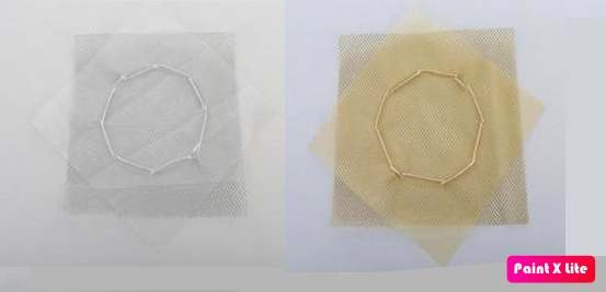 Rete con tirante oro o argento. CM 24x24 SET 10 PZ