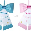Fiocco nascita rosa o azzurro. CM 60