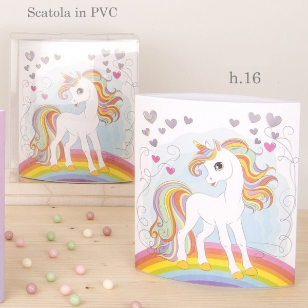Lucina con Pegaso in plastica con scatola. H 16
