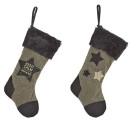 Calza nera e oro con stelle.