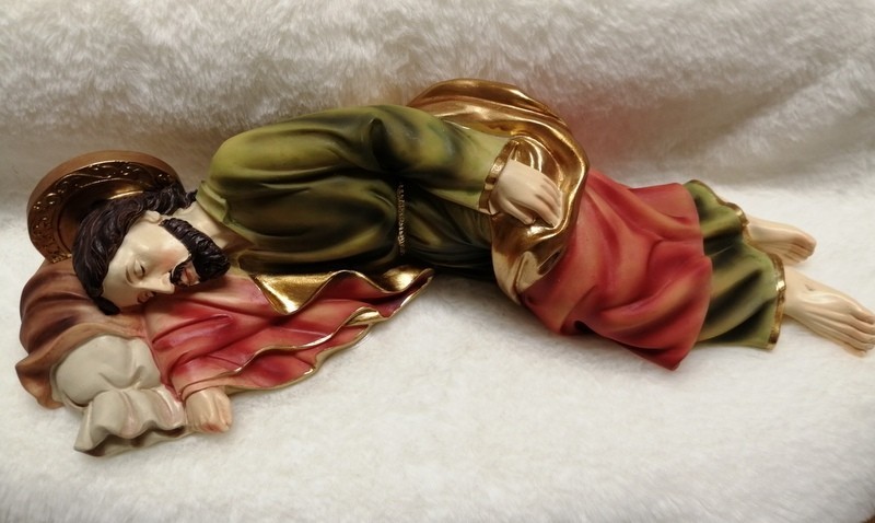 San Giuseppe dormiente in resina. CM 29 H 6