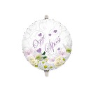 Palloncino mylar "Oggi sposi", idoneo per gonfiaggio ad elio. CM 45