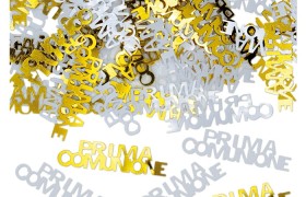 Set 15 GR coriandoli, soggetto comunione in plastica decorativi.