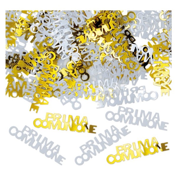 Set 15 GR coriandoli, soggetto comunione in plastica decorativi.