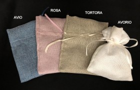 Sacchetto con tirante tessuto misto cotone. CM 10x14