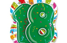 Palloncino mylar per 18esimo compleanno, idoneo per gonfiaggio ad elio. CM 59x64