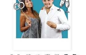 Set 8 accessori per photo booth in cartoncino. CM 20