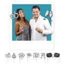 Set 8 accessori per photo booth in cartoncino. CM 20