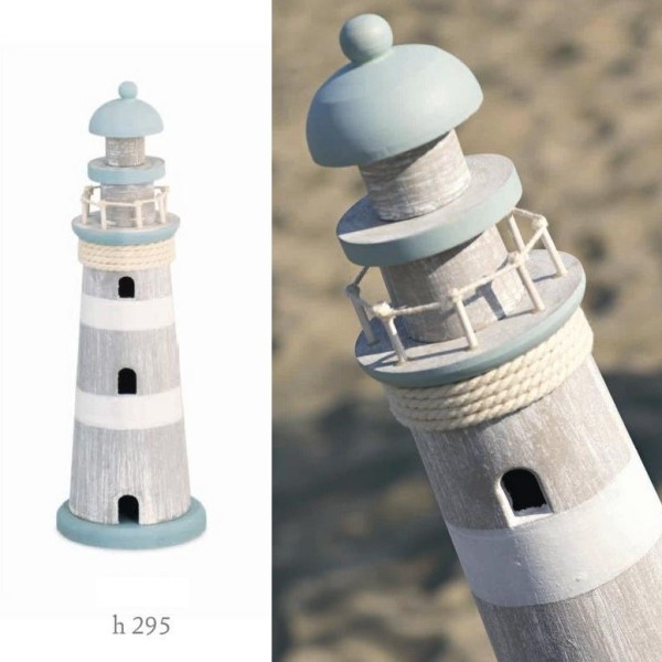 Faro legno decorativo. H 29.5