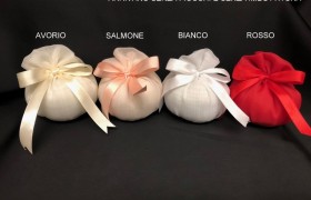 Sacchetto organza con base. Diam. 6 H 10 MADE IN ITALY