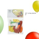 Set 12 palloncini colorati assortiti