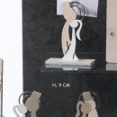Coppia sposi stilizzati legno con memo clip. Ass 3. H 9