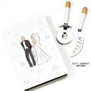 Set rotella e coltello tagliapizza in metallo con manico legno e scatola.