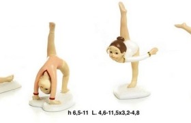 Ginnaste in resina, ass. 4. CM 7 H 10 circa