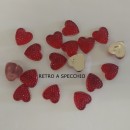Set 48 applicazioni cuore in plastica CM. 1.2X1.2