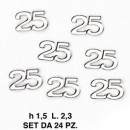 Set 24 applicazione 25° in plastica. CM 2.3 H 1.5