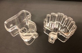 Scatola plexiglass forma tao o albero, con passante. CM 6 H 3 MADE IN ITALY