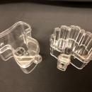 Scatola plexiglass forma tao o albero, con passante. CM 6 H 3 MADE IN ITALY