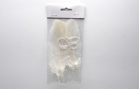 Set 4 piume bianche da appendere