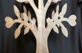 Albero legno tortora da allestimento. H 90