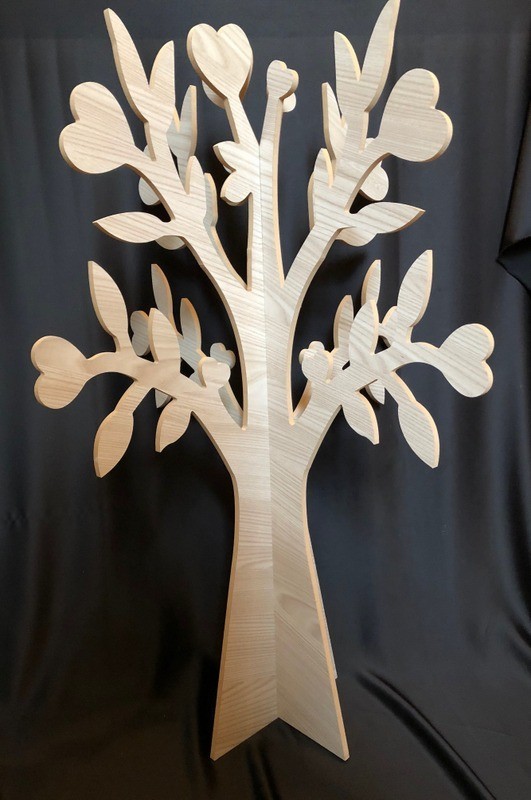Albero legno tortora da allestimento. H 90