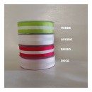 Nastro gross grain con stampa riga bianca fronte/retro. MM 22 MT 20