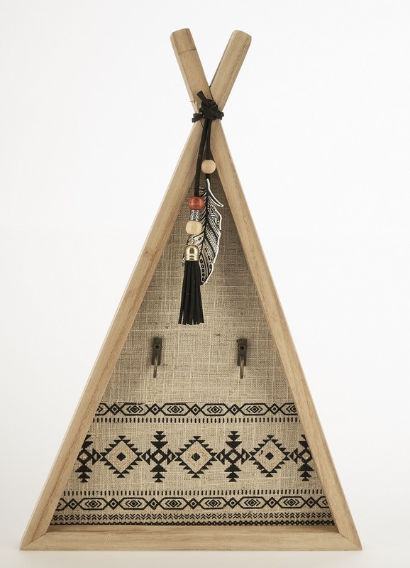 Appendino in legno portachiavi indian. CM 35