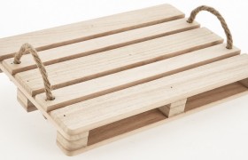 Mini bancale in legno con manici. CM 35x25