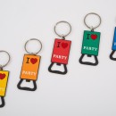 Portachiavi metallo cavatappi "I LOVE PARTY". Ass 5. CM 11x3