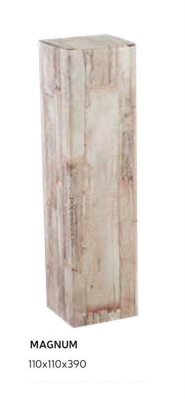 Scatola porta bottiglie in cartoncino wood. CM 11x11 H 39