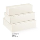 Scatola cartoncino per 1 bottiglia sfere bianco. CM 34x9 H 9
