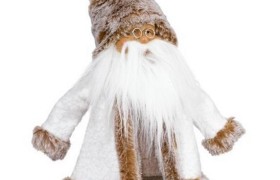 Elfo con abiti tessuto peluche. H 35