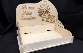 Vassoio legno incastro con incisione laser. CM 40x25