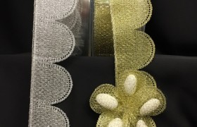 Nastro portaconfetti lurex oro o argento. MM 50 MT 25 - Ca. 95 confezioni