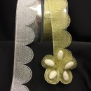 Nastro portaconfetti lurex oro o argento. MM 50 MT 25 - Ca. 95 confezioni