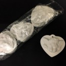 Set 6 gessi forma cuore con angioletto. CM 3.5x3