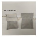 Sacchetto tessuto coprente GRIGIO con interno grezzo. CM 10.5x14