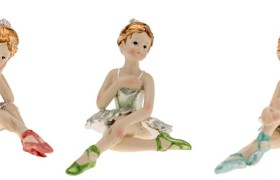 Ballerina resina con vestito colori metallizzati. Ass. 3 H 7