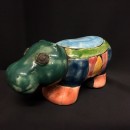 Ippopotamo in ceramica RAKU. CM 9