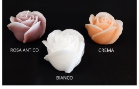 Bocciolo candela cera forma rosa. H 9 Diam. 12