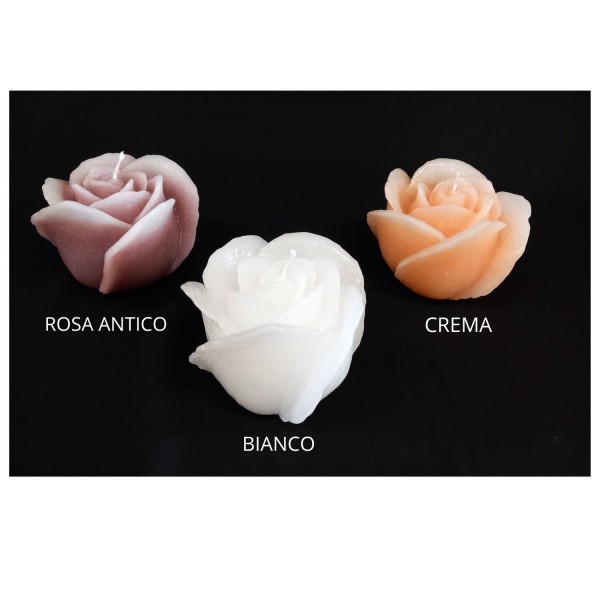 Bocciolo candela cera forma rosa. H 9 Diam. 12