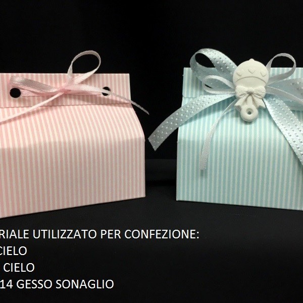 Scatola cartoncino avorio. Base CM 7x4 - Parte Contenitiva H 4.5